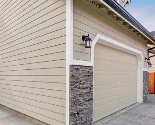trim siding and garage door painting